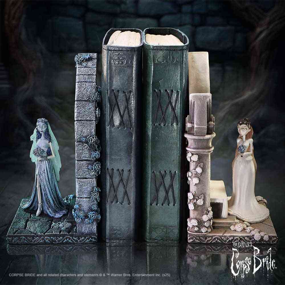 Nemesis Now Corpse Bride - Emily and Victoria Bookend - Multicolours